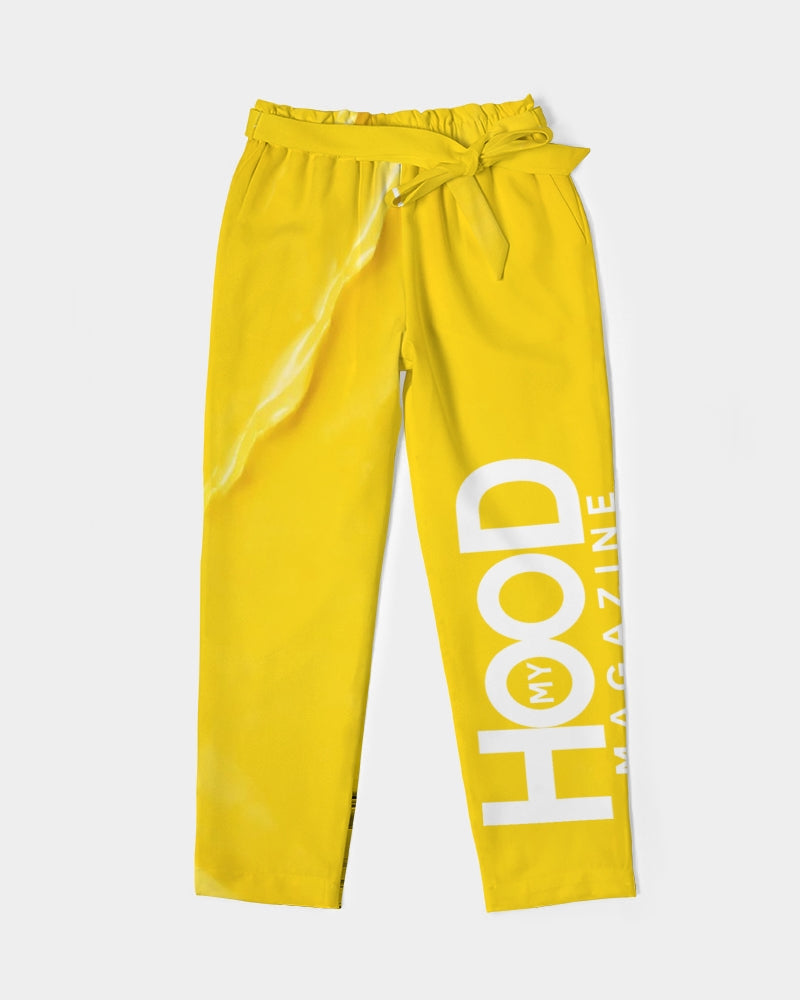 MHM Apparel Women's Belted Tapered Pants