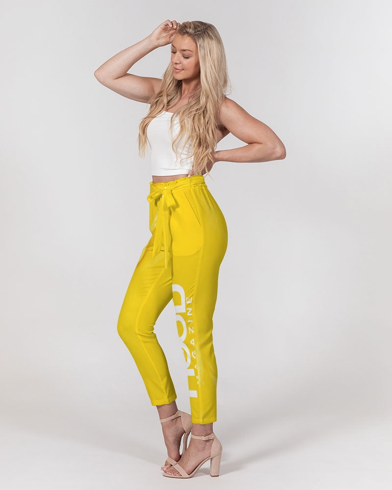 MHM Apparel Women's Belted Tapered Pants