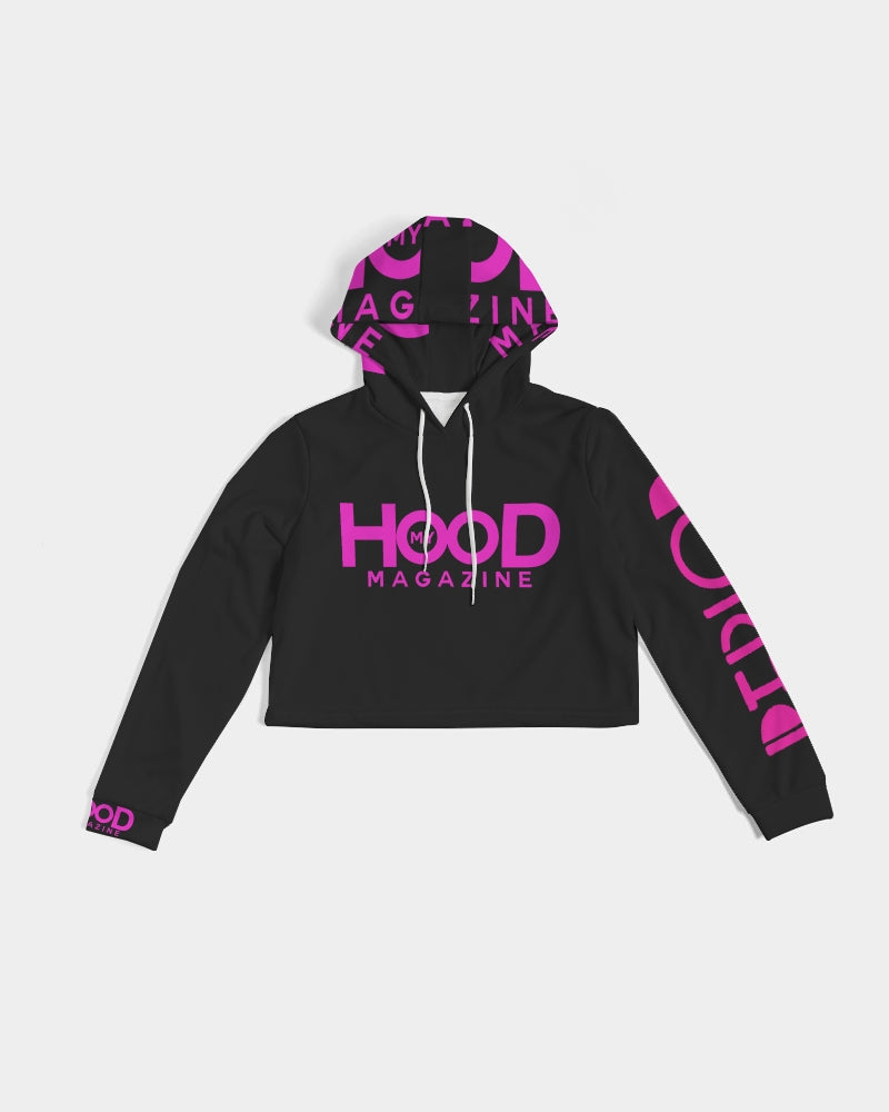 MHM OFFICIAL APPAREL Black Women's Cropped HooDie