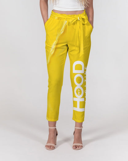 MHM Apparel Women's Belted Tapered Pants