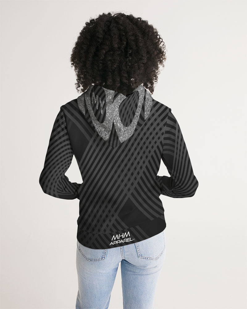 Silver Glitter MHM LOGO Women's Hoodie