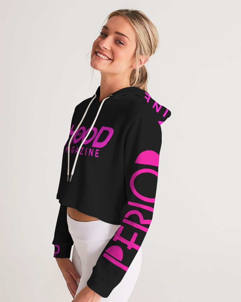MHM OFFICIAL APPAREL Black Women's Cropped HooDie