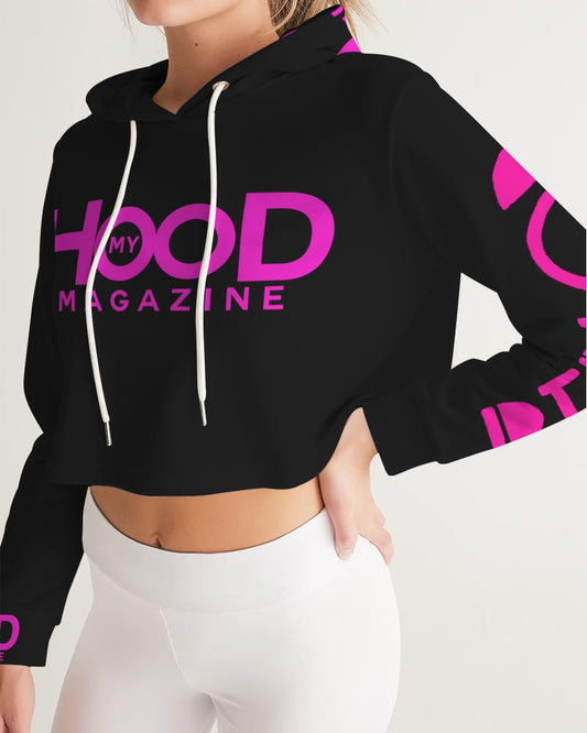 MHM OFFICIAL APPAREL Black Women's Cropped HooDie