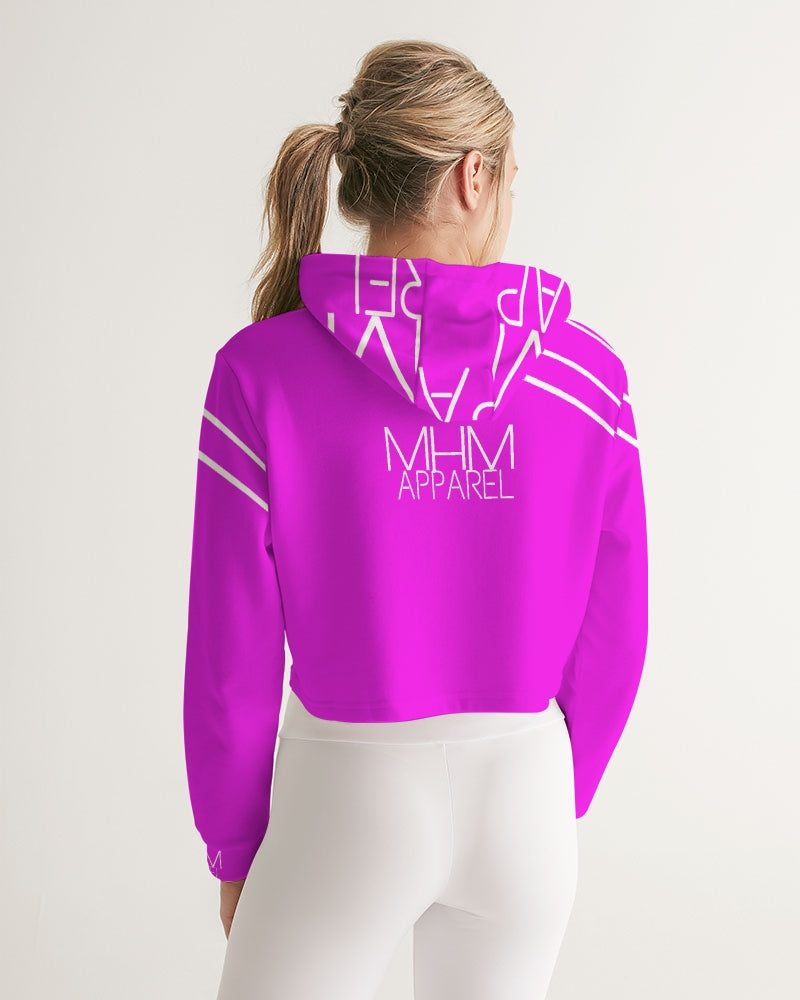 MHM Apparel Women's Pink Cropped Hoodie