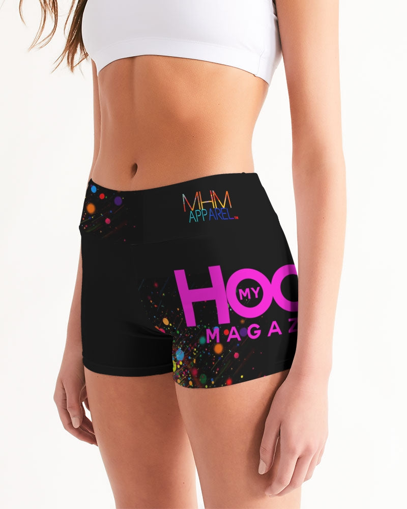 MHM OFFICIAL APPAREL Women's Mid-Rise Yoga Shorts