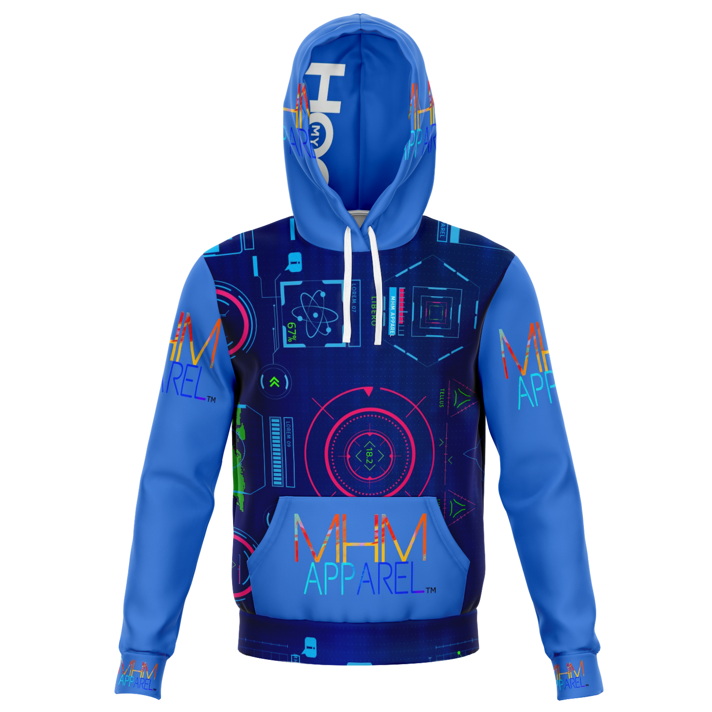 MHM Apparel Blue Tech HooDie