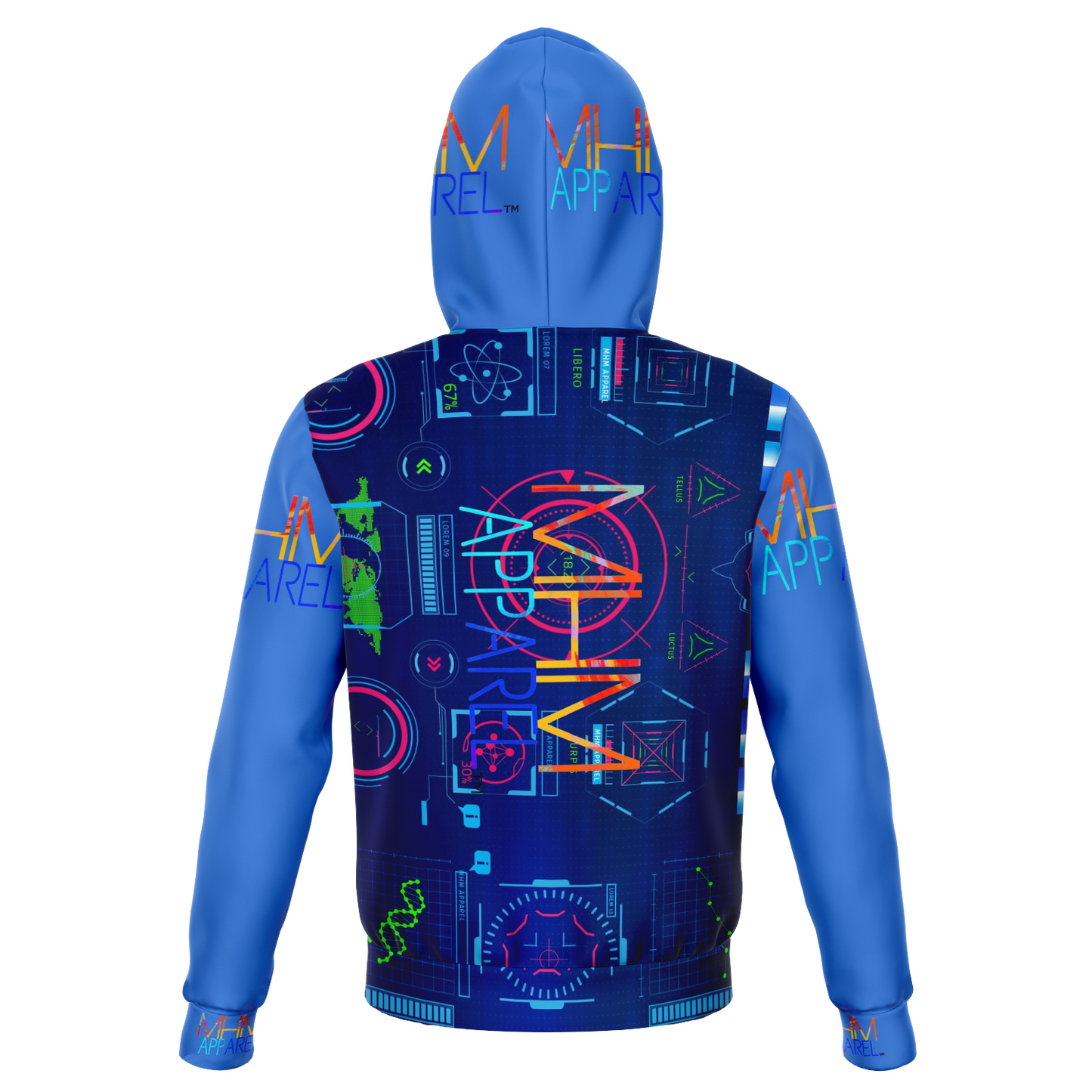 MHM Apparel Blue Tech HooDie