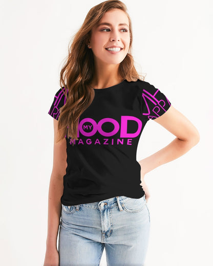 MHM APPAREL PinkMe Black Women's Tee