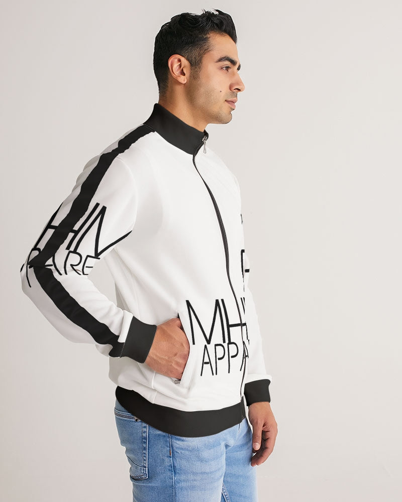 MHM APPAREL  Men's Stripe-Sleeve Fitted Jacket