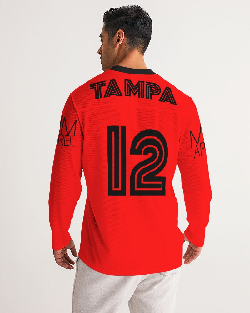 MHM Apparel TAMPA 12 Red Long Sleeve Sports Jersey
