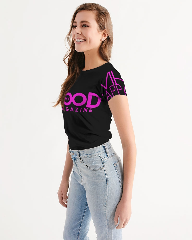 MHM APPAREL PinkMe Black Women's Tee