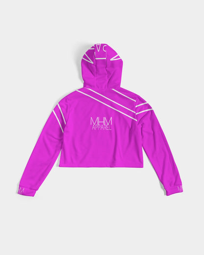 MHM Apparel Women's Pink Cropped Hoodie