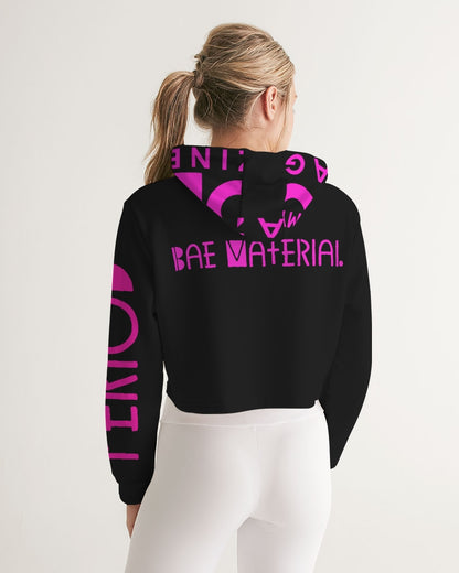 MHM OFFICIAL APPAREL Black Women's Cropped HooDie