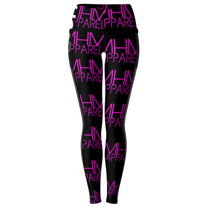 MHM APPAREL Pink & Black Leggings
