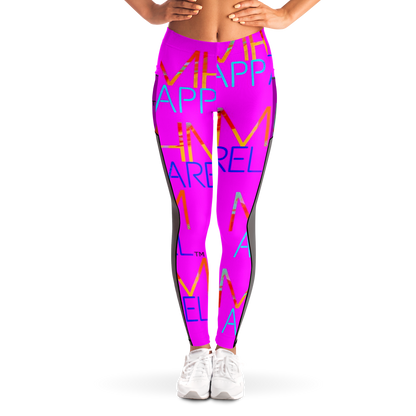 MHM Apparel Pink Rock Star Mesh Pocket Legging