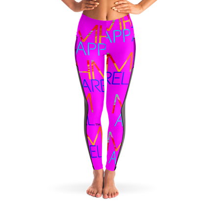MHM Apparel Pink Rock Star Mesh Pocket Legging