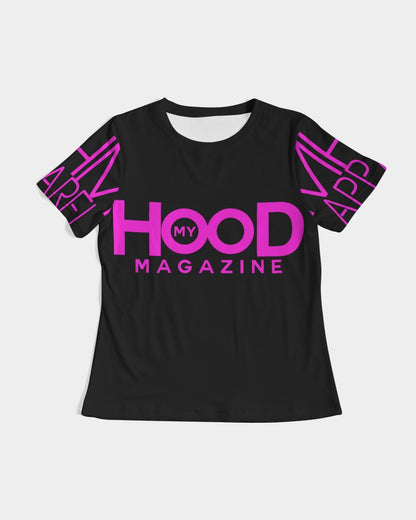 MHM APPAREL PinkMe Black Women's Tee