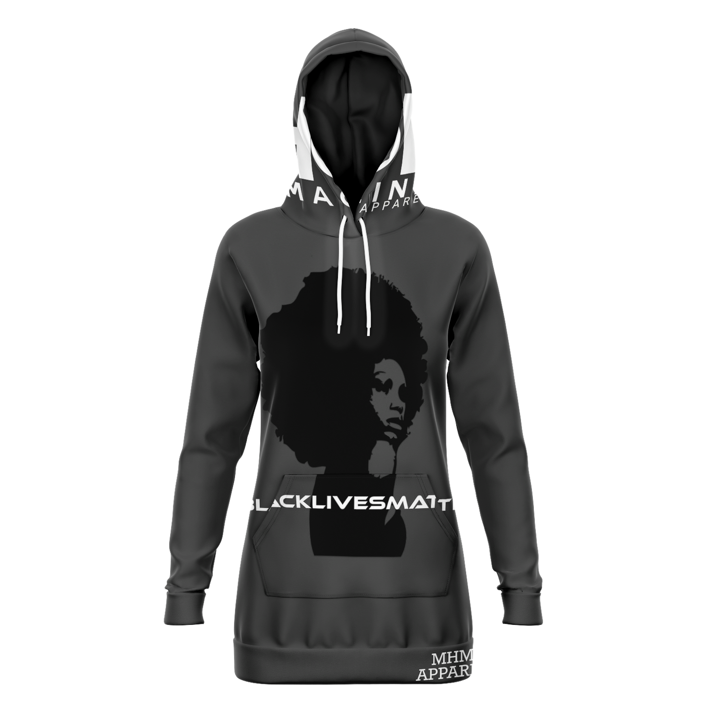 MHM APPAREL Black Lives Matter Long HooDie