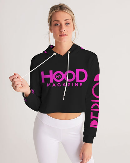MHM OFFICIAL APPAREL Black Women's Cropped HooDie