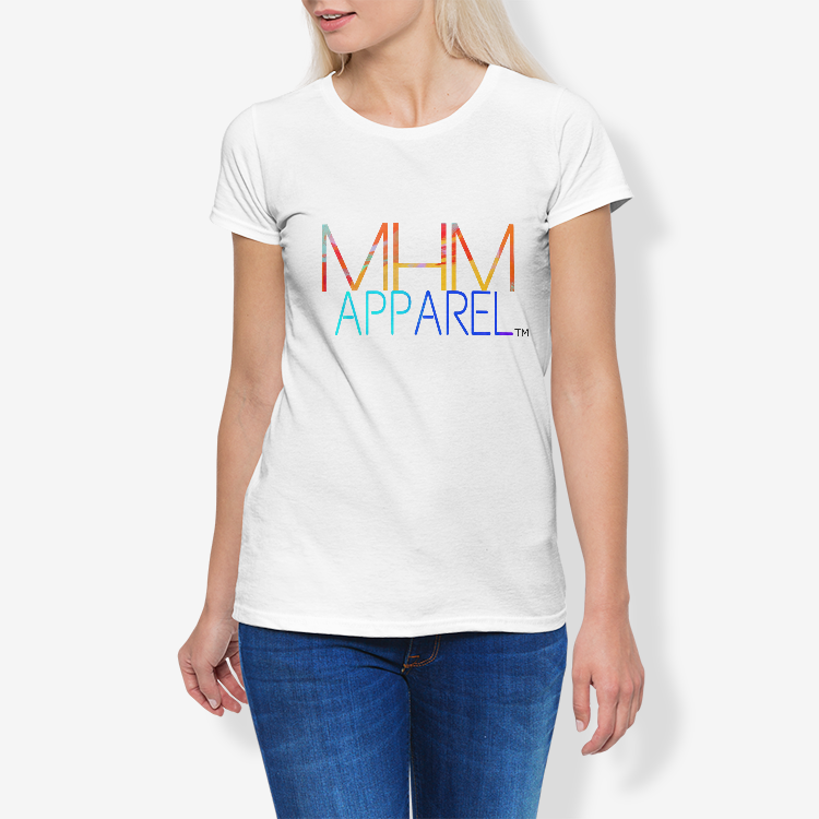 MHM APPAREL Women's Cotton Stretch CrewNeck T-Shirt