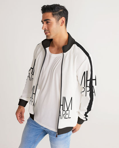 MHM APPAREL  Men's Stripe-Sleeve Fitted Jacket