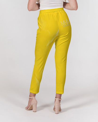 MHM Apparel Women's Belted Tapered Pants
